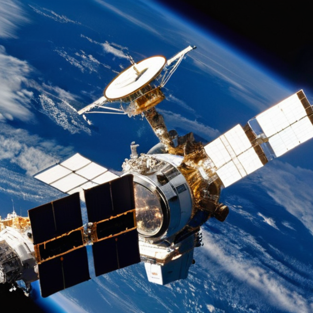 우주 쓰레기 제거 전문가 - Robotic Arm Capture – The "Space Ballet"**

A highly advanced, multi-jointed robotic arm, gleaming w...