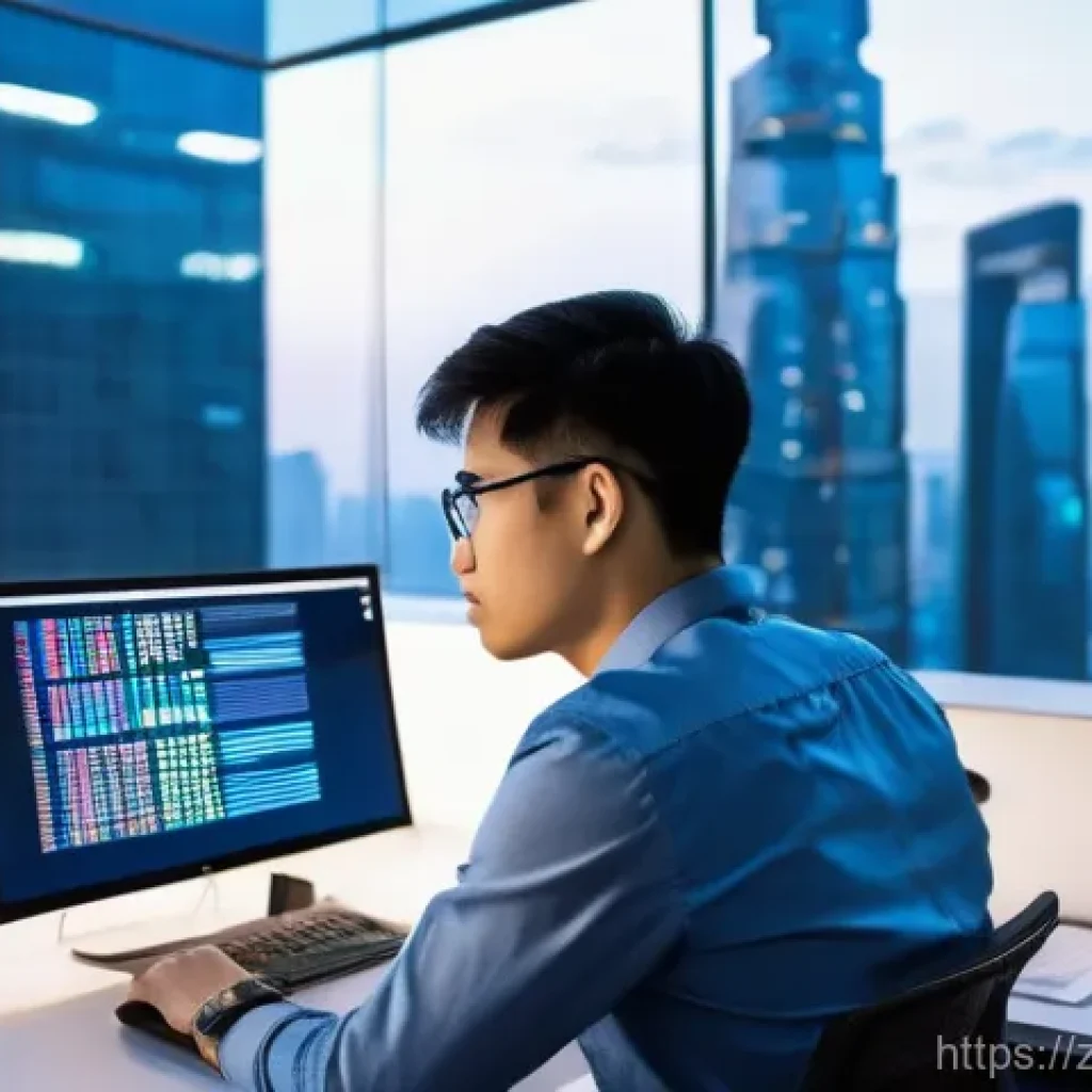 빅데이터 분석가 연봉 - **Prompt 1: The Aspiring Data Analyst's Journey**
    A wide shot of a brightly lit, modern open-pla...