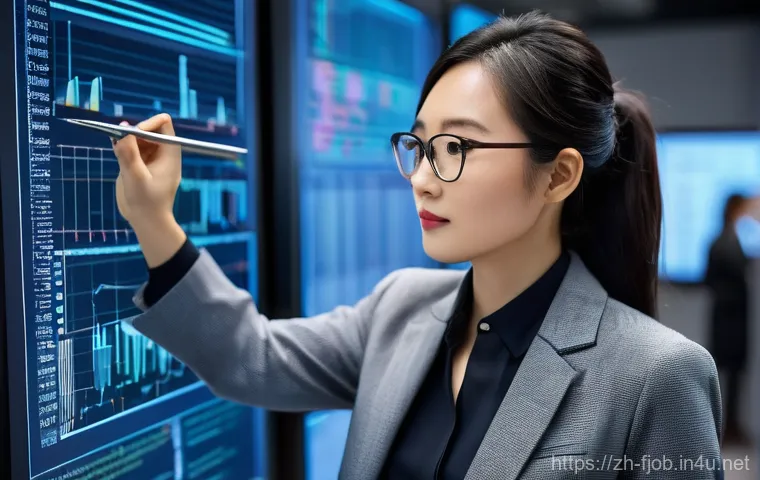 빅데이터 분석가 연봉 - **Prompt 1: The Aspiring Data Analyst's Journey**
    A wide shot of a brightly lit, modern open-pla...