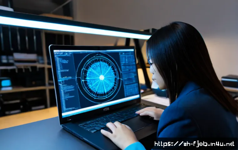 사이버 수사 전문가 - Photorealistic cyber investigation expert in a modern digital forensics laboratory, focused professi...